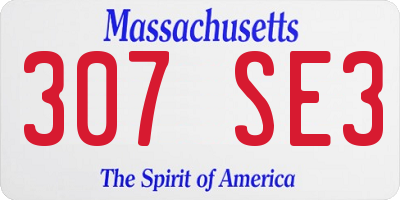 MA license plate 307SE3