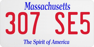MA license plate 307SE5