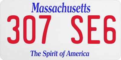 MA license plate 307SE6