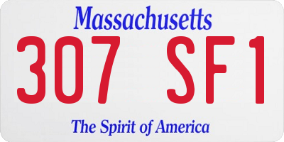 MA license plate 307SF1