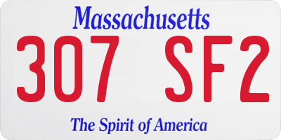 MA license plate 307SF2