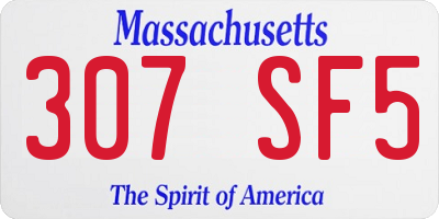 MA license plate 307SF5