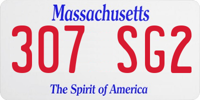 MA license plate 307SG2