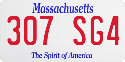 MA license plate 307SG4