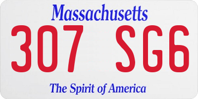 MA license plate 307SG6