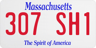 MA license plate 307SH1