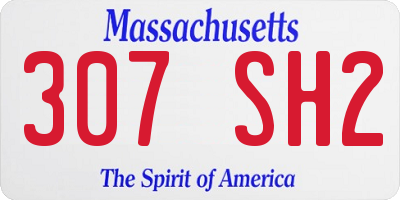 MA license plate 307SH2