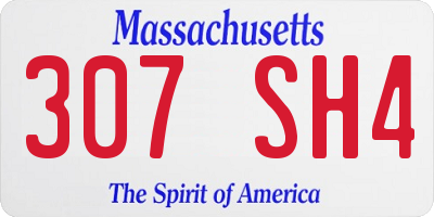 MA license plate 307SH4