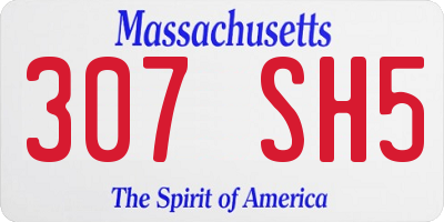 MA license plate 307SH5