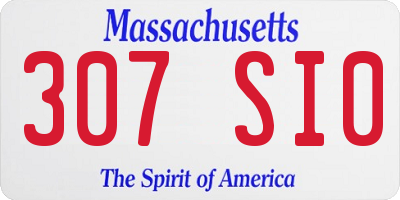MA license plate 307SI0