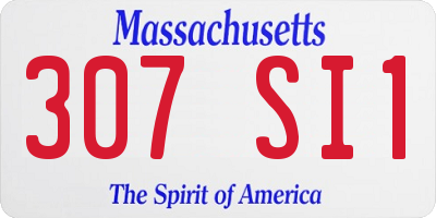 MA license plate 307SI1