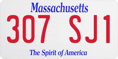 MA license plate 307SJ1