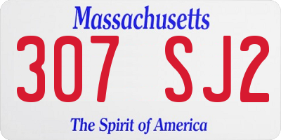 MA license plate 307SJ2