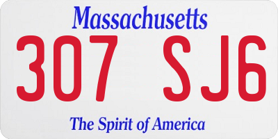 MA license plate 307SJ6