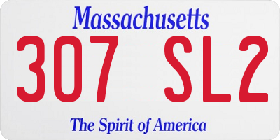 MA license plate 307SL2