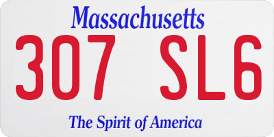 MA license plate 307SL6
