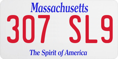 MA license plate 307SL9