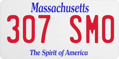 MA license plate 307SM0