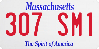 MA license plate 307SM1