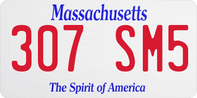 MA license plate 307SM5