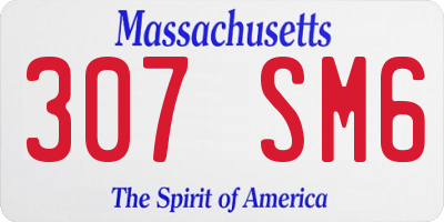 MA license plate 307SM6