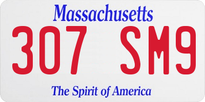 MA license plate 307SM9