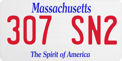 MA license plate 307SN2