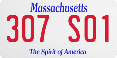 MA license plate 307SO1