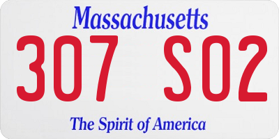 MA license plate 307SO2
