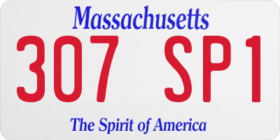 MA license plate 307SP1