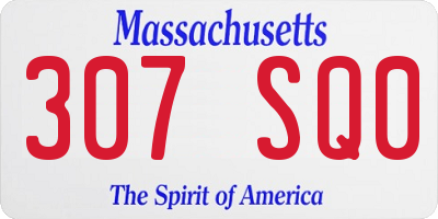 MA license plate 307SQ0