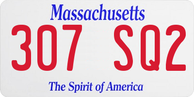 MA license plate 307SQ2