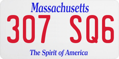 MA license plate 307SQ6