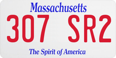 MA license plate 307SR2