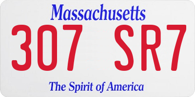 MA license plate 307SR7