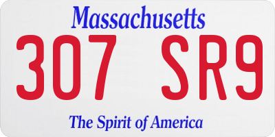 MA license plate 307SR9