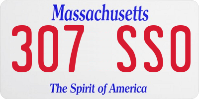 MA license plate 307SS0