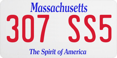 MA license plate 307SS5