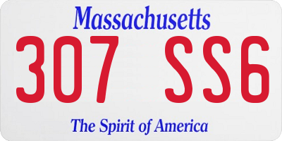 MA license plate 307SS6