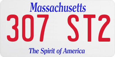 MA license plate 307ST2