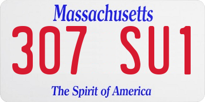 MA license plate 307SU1