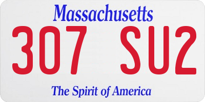 MA license plate 307SU2