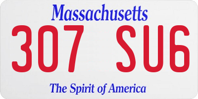 MA license plate 307SU6