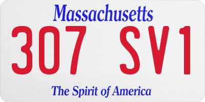 MA license plate 307SV1