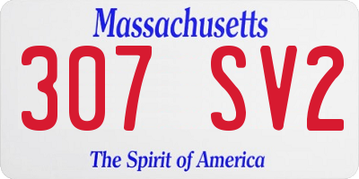 MA license plate 307SV2