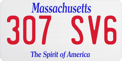 MA license plate 307SV6