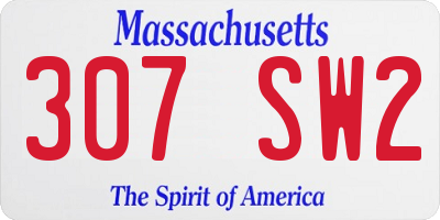 MA license plate 307SW2