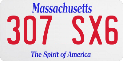 MA license plate 307SX6