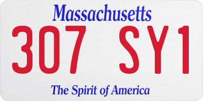 MA license plate 307SY1