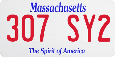 MA license plate 307SY2
